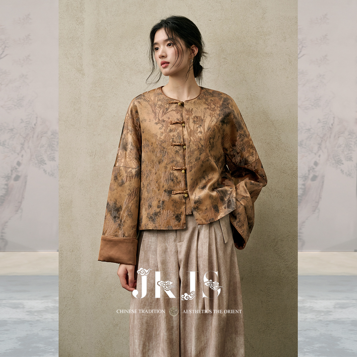 JKJS人丝立体提花外套