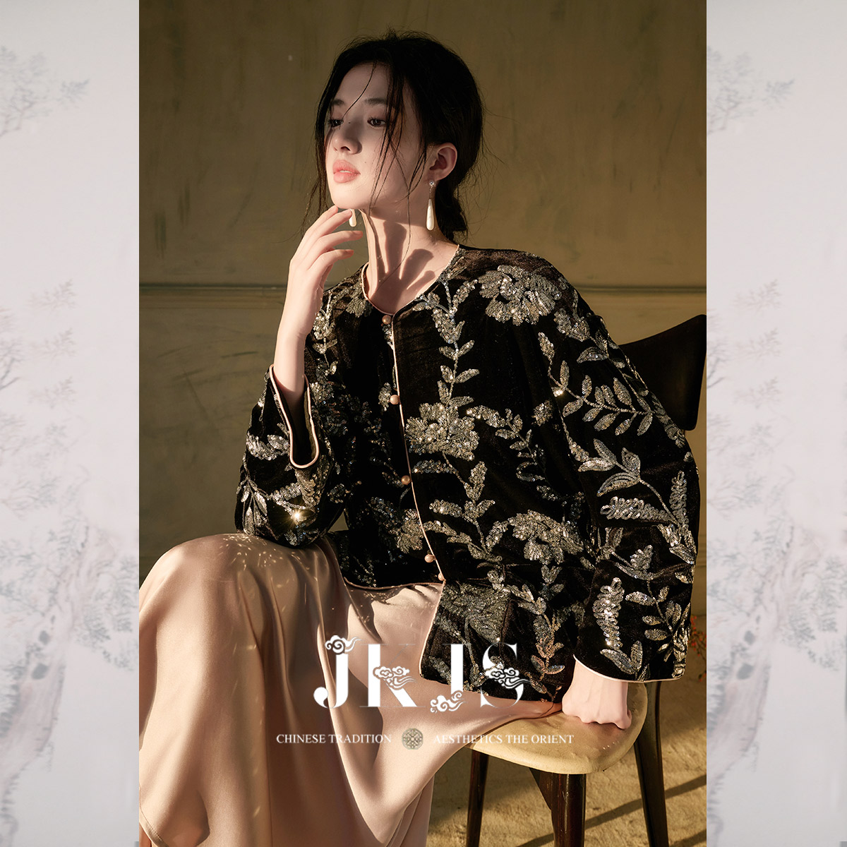 重工珠片棉衣JKJS国风
