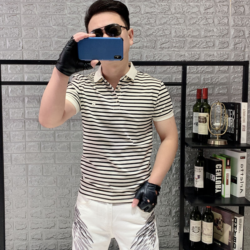 夏短袖休闲时尚潮POLO衫修身时尚