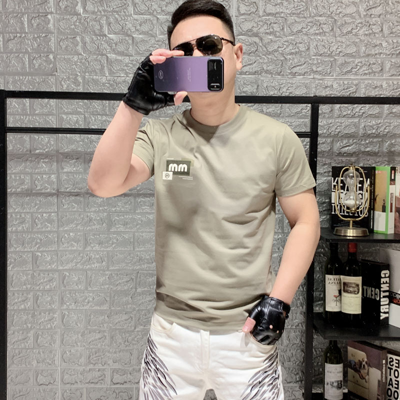 2025新款短袖男T恤修身圆领