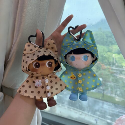 适用阿阿毛/crybaby哭娃娃衣可爱波点雨衣套装阿阿毛毛玩偶替换装