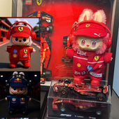 拉布布一二三代17cm娃衣labubu法拉利套装 连体衣酷帅改娃衣服套装