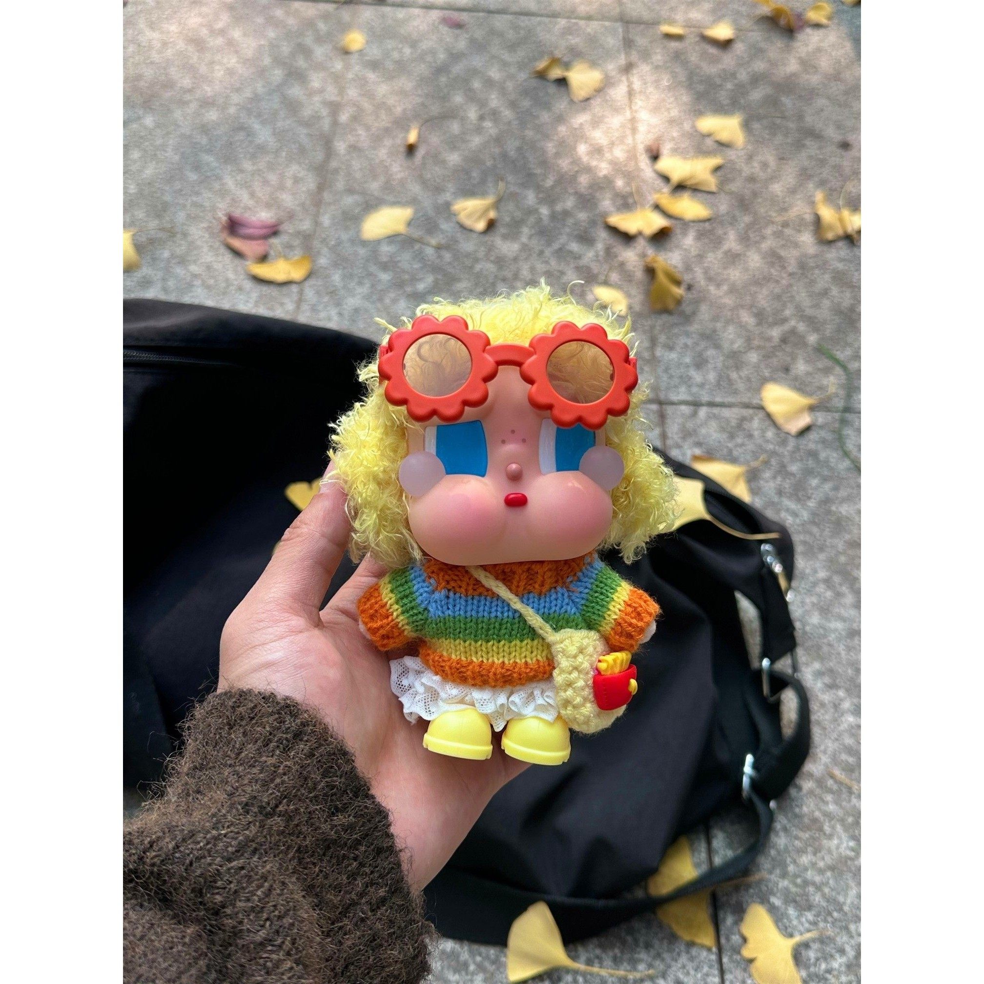 原创哭娃娃衣crybaby衣服日光沐浴咕噜咕噜活力橙耳机针织套装,模玩/动漫/周边/娃圈三坑/桌游,潮玩娃衣,淘宝优惠券,粉丝福利购,淘宝优惠卷