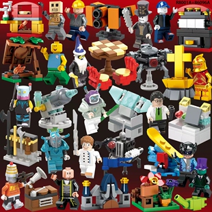 爆款Roblox罗布乐思游戏积木人偶模型虚拟世界人仔男孩子拼装玩具