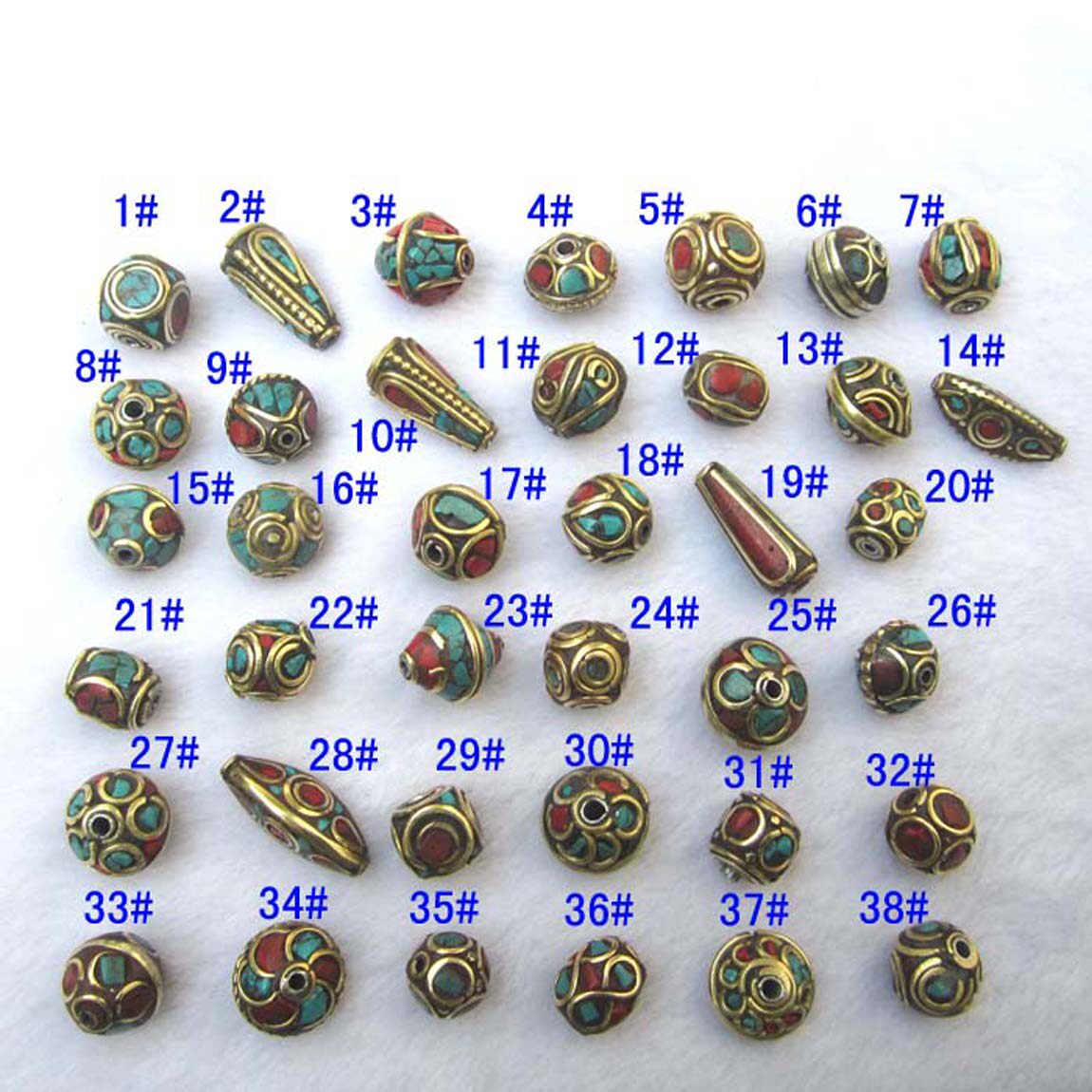 复古手工饰品配件材料 尼泊尔 景泰蓝散珠 手链项链 藏式隔珠8513