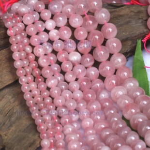 天然马粉 马达加斯加粉晶散珠 果冻粉晶 招桃花6 8 10 12MM 0283