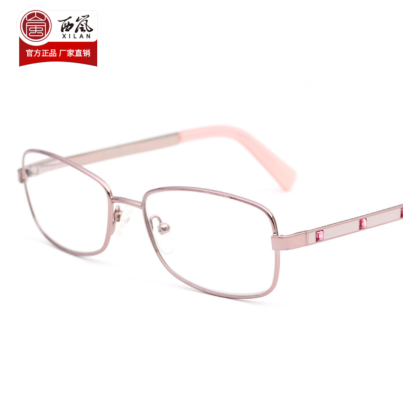 西岚品牌老花镜华丽镶钻 女士优雅时尚水晶舒适高清老花眼镜