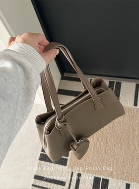 ROSSY BAG 气质欧尼通勤托特包 百搭休闲大容量单肩包头层牛皮女