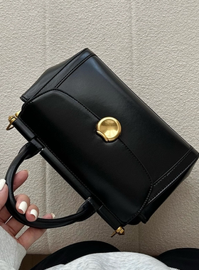 ROSSY BAG 复古邮差小方包百搭手提斜挎包包女休闲质感简约