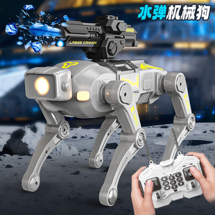 新款Ai智能编程遥控机械狗发射水弹仿生机器人声光跳舞可充电玩具