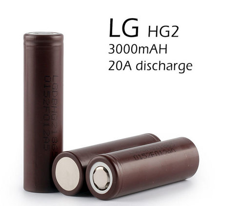LG HG2 18650动力电池 3000mah 20A放电电动车电动工具电池