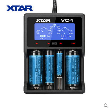 XTAR爱克斯达vc4 18650充电器 强光手电18650四槽锂电池充电器