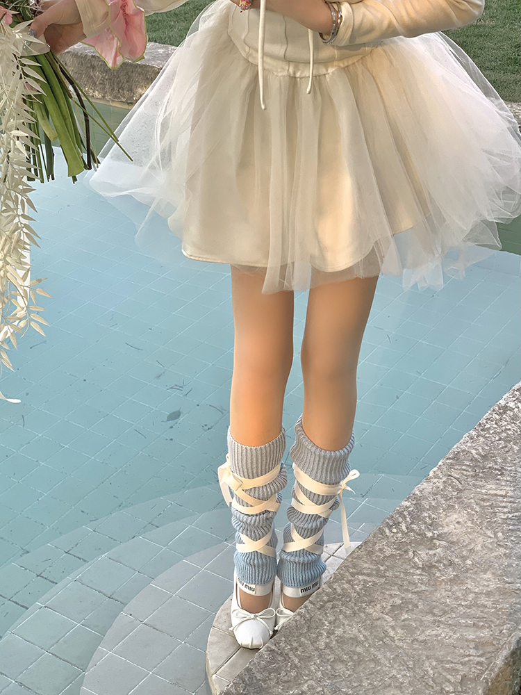 美腿女生毛线balletcore袜套