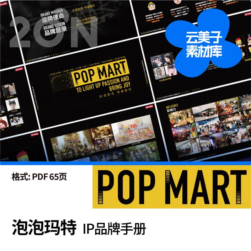 名企玩具潮玩品牌卡通IP/vi手册logo VIS设计PDF设计鉴赏学习A923