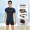 9561 top+black boxer shorts+swimming goggles+bag