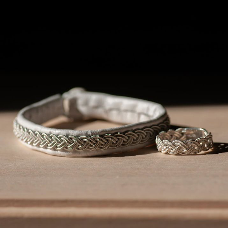 包税包邮日本代购野口阳平手工银线编织3列手镯细型