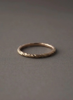 noguchi素金法式戒指叠戴