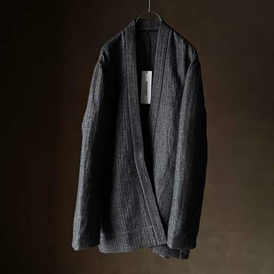 etreneant厚款直筒羊毛开衫外套