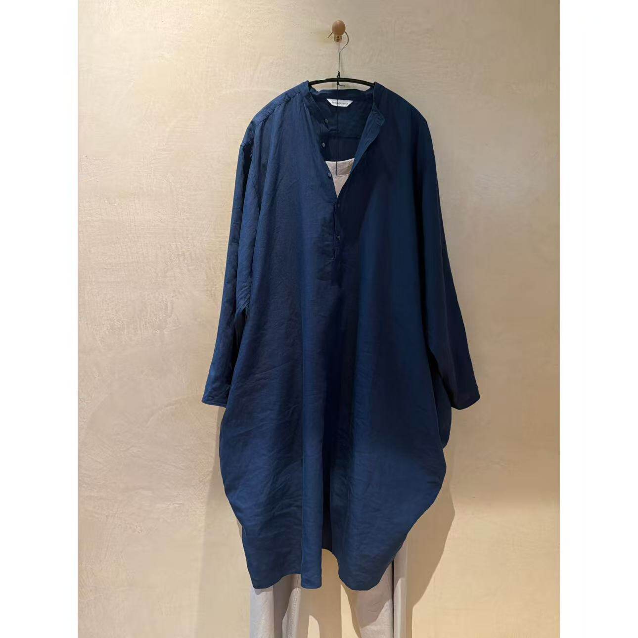 包税包邮日本arts science亚麻中长款衬衫Night shirt long