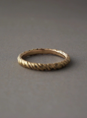 noguchi职人手工素圈波纹状戒指