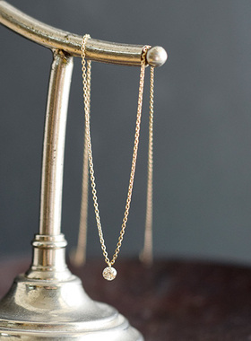 noguchi一粒钻石精简锁骨项链女