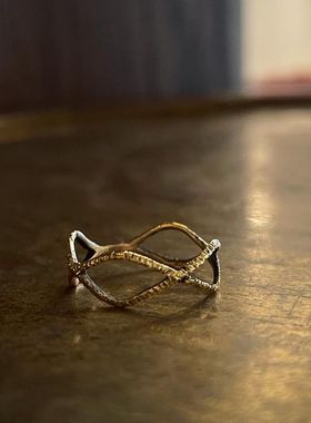 noguchi手工法式简约素金戒指