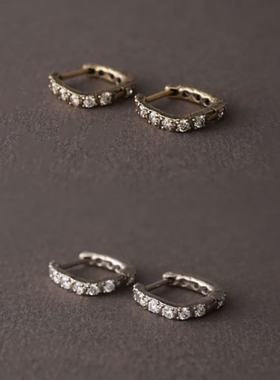 包税包邮日本代购noguchi20周年VSL系列18K金手工钻石方形耳环