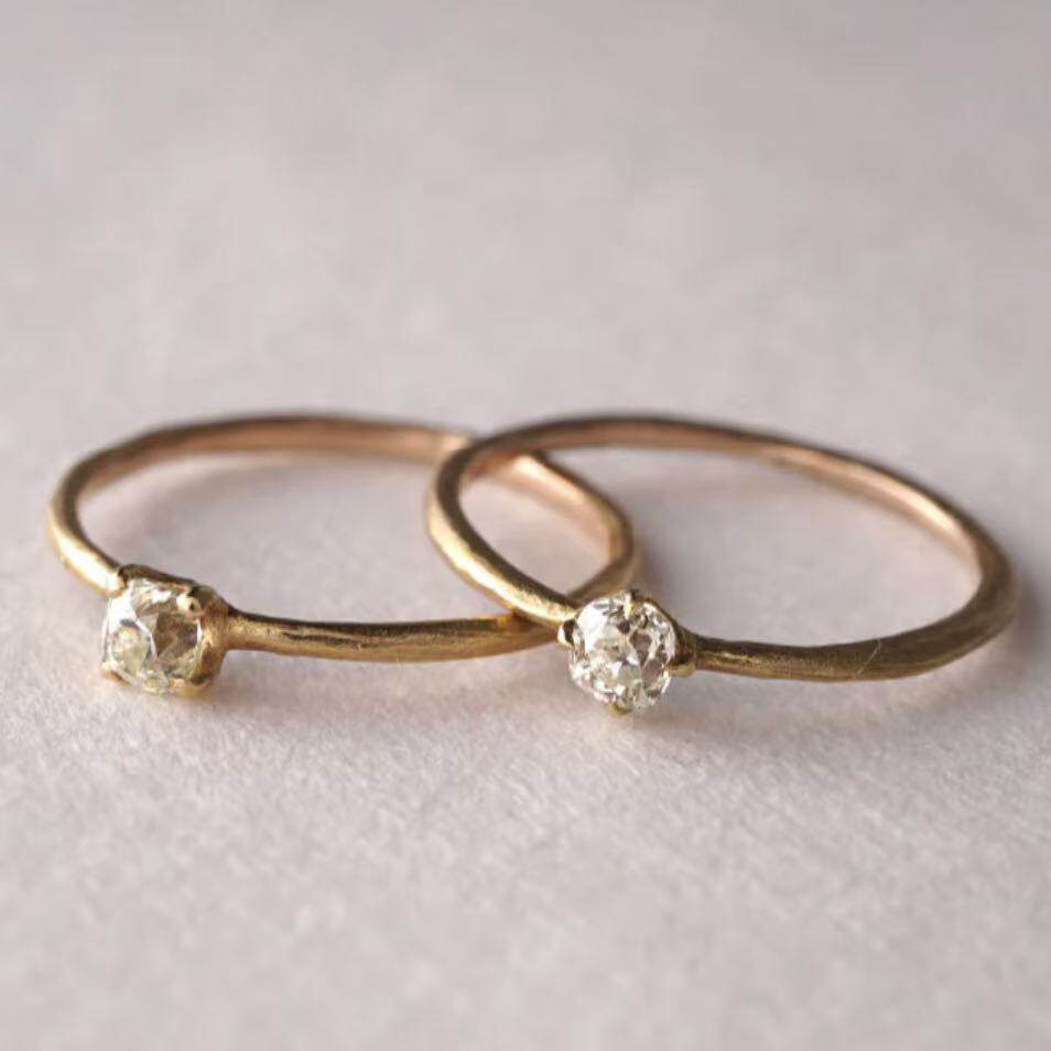 包税包邮日本代购noguchi26春夏新款Cushion Cut Dia一粒钻石戒指