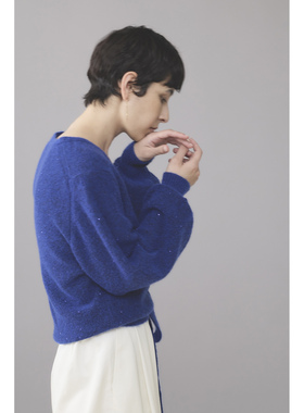 25秋冬新品 humoresque stardust cachecoeur蚕丝羊绒V领开衫毛衣