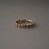 款 包税 noguchi经典 日本代购 职人手工不规则渐变圆形素金戒指 包邮