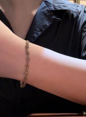 noguchi法式复古钻石镂空手链