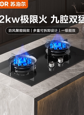 苏泊尔YB13燃气灶聚合煤气灶家用双灶台液化气MB16天然气MS33灶具