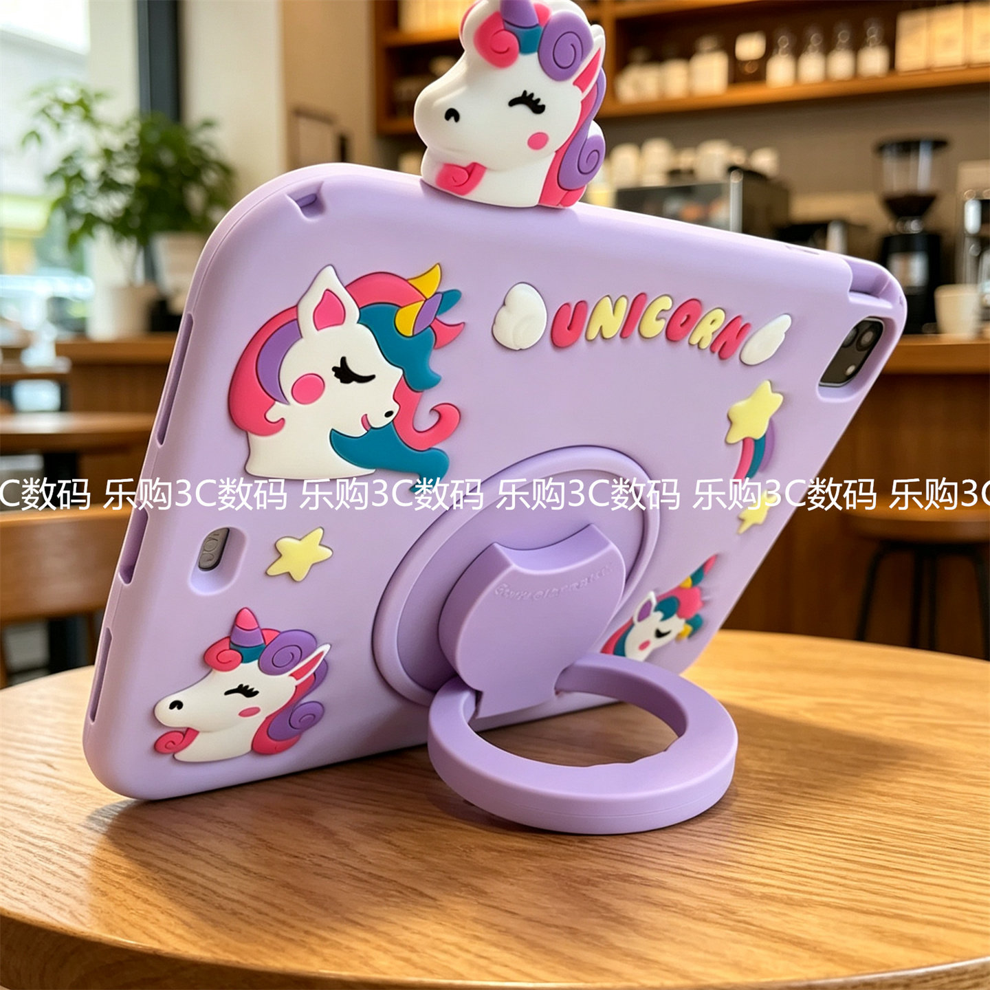 360度旋转支架适用苹果iPadpro11硅胶套带笔槽2026款air678卡通ipad11代可爱10.2寸9.7全包边ipaid5防摔4软壳