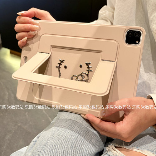 一体支点壳横竖支架适用iPad12代Pro11保护套2026新款Air8/7可爱a16平板M345苹果10.2寸9.7防摔aipaid6单后壳