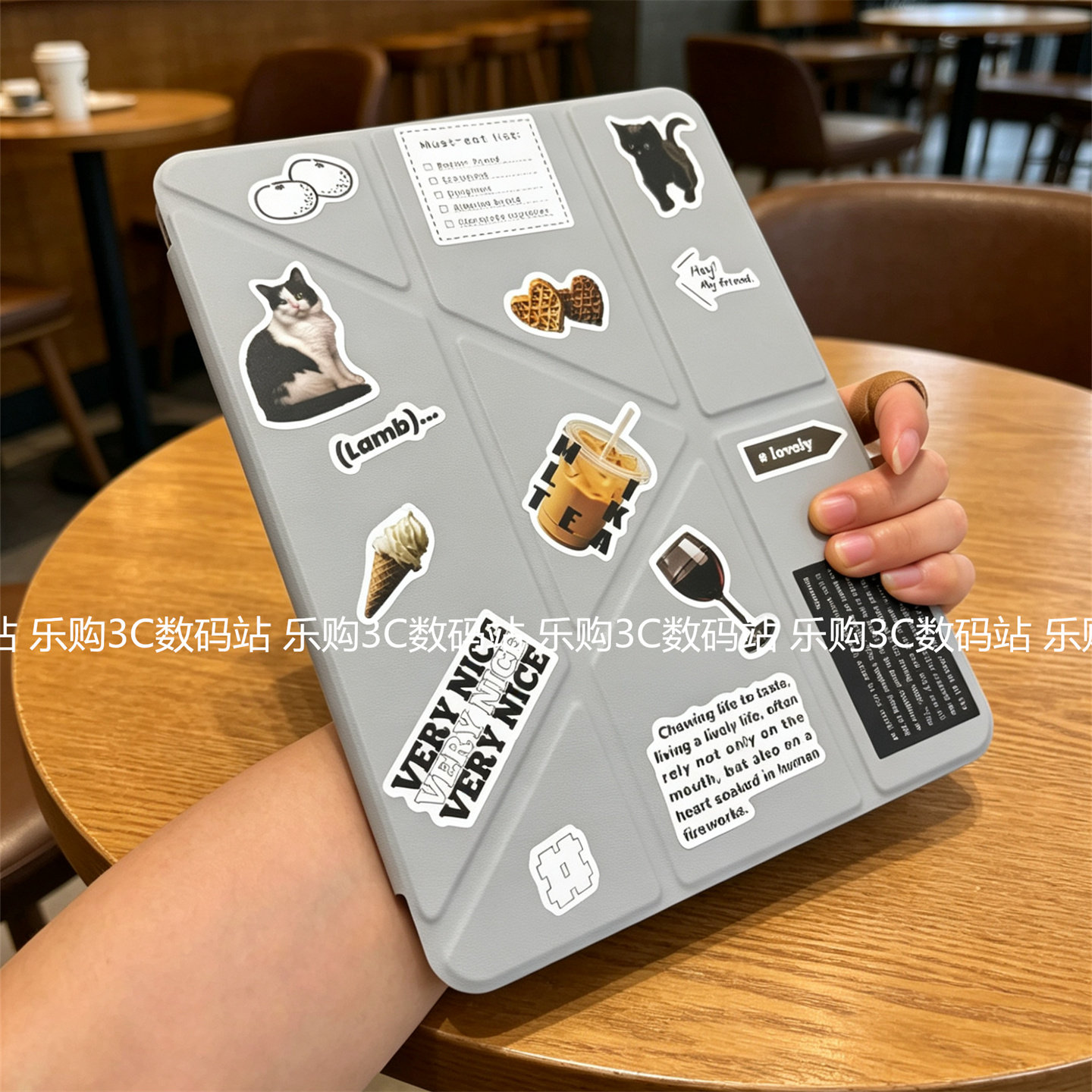 可爱卡通3Y折叠横竖支架iPad11保护套A16防弯2026新款第10代Air654适用pro11苹果10.2寸9.7笔槽iapd789透明壳