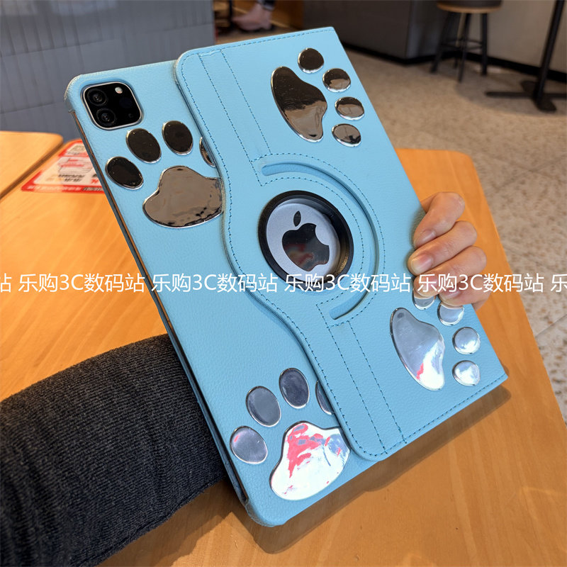 浮雕3D贴纸360度旋转2025新款iPad10/9保护套ipad11代10.2寸2022款Pro11适用苹果Air56平板mini7横竖支架硬壳