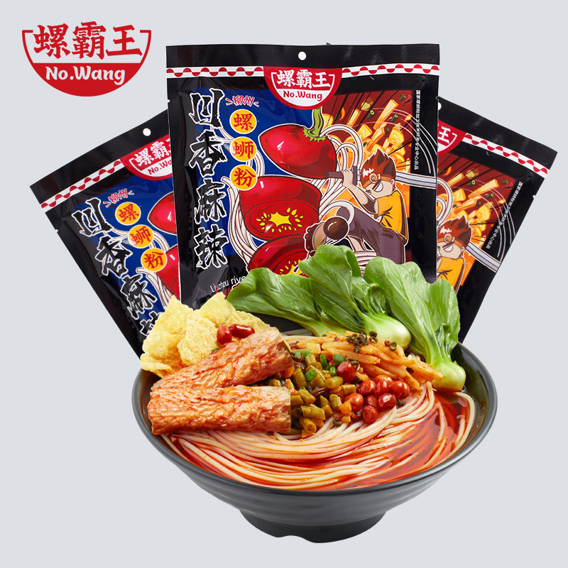 螺霸王螺蛳粉川香麻辣味315g*3袋装广西柳州螺蛳粉方便速食米粉