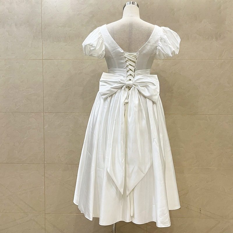 simple style plain satin  bridal mulberry silk dresses elega