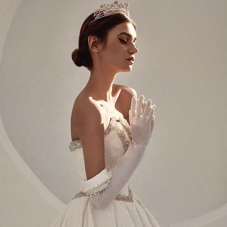 婚纱new cream-coloured polyester dress wedding high quality