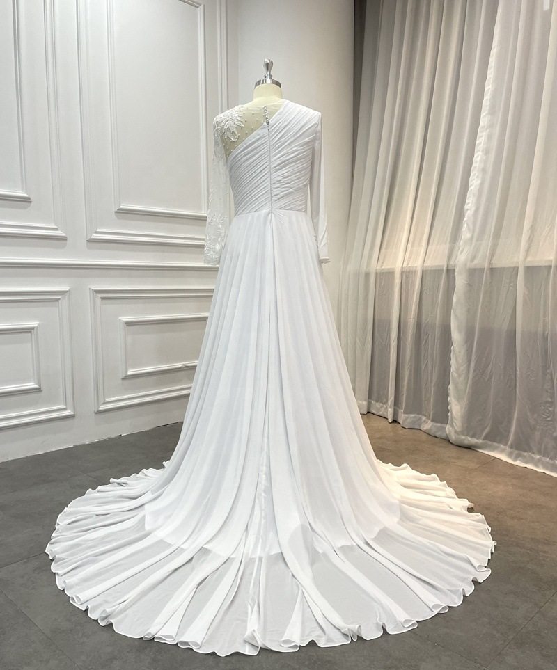 2022 new trend beach chiffon long sleeves chic slit wholesal