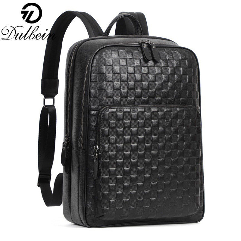 男士真皮双肩包大容量可放电脑背包旅行通勤包背包男士双肩包商务