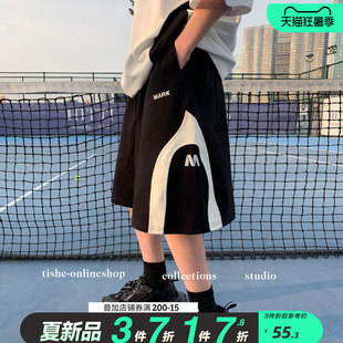 男大童短裤潮牌夏季童装中大童儿童运动中裤青少年夏装薄款五分裤
