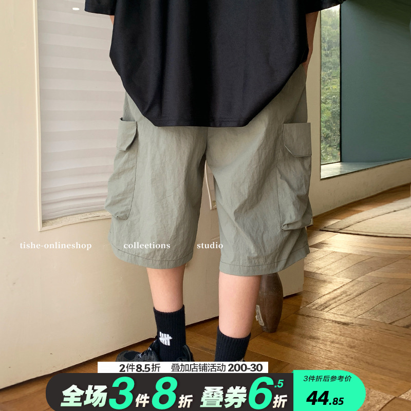 男童短裤大童夏装裤子中大童儿童宽松薄款五分裤运动夏季工装中裤