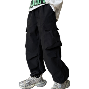 男童裤子2025春秋款薄款中大童男装儿童工装裤青少年春秋休闲裤潮