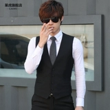 Осенний костюм, мужской жилет в английском стиле для отдыха, в корейском стиле, облегающий крой