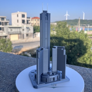 广州中信大厦模型广州地标建筑高楼摆件简约旅游纪念品建筑工艺品
