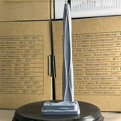 天津周大福金融中心模型简约地标建筑摆件定制礼品旅游建筑工艺品