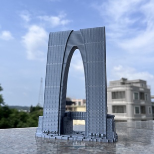 苏州东方之门模型大裤衩模型地标建筑摆件简约旅游礼品建筑工艺品