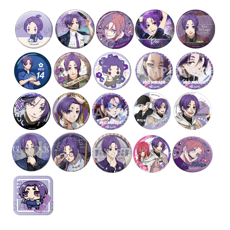 现货确认指定款 蓝色监狱蓝锁 拼团 御影玲王 徽章吧唧卡片日谷子