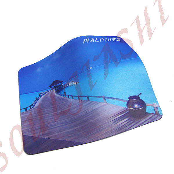 马尔代夫纪念品 创意礼品风景鼠标垫电脑周边 地中海风格买一送一